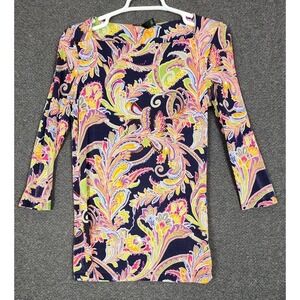 Lauren Ralph Lauren Women's Paisley Print Stretch Top – Size Small